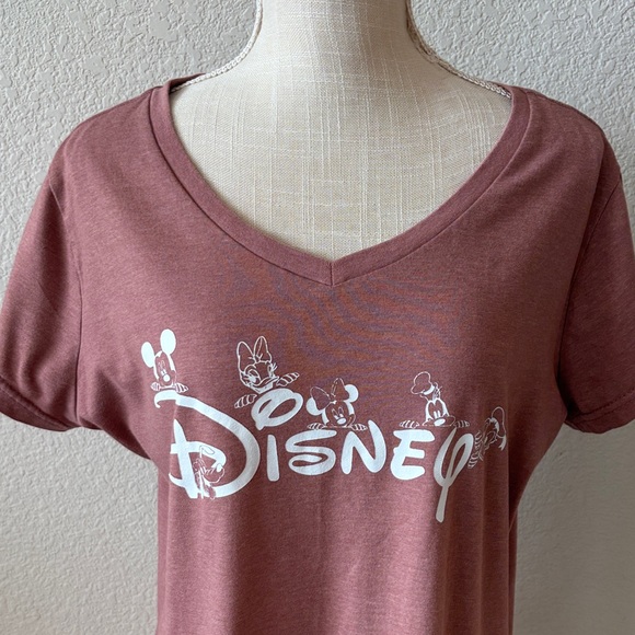 Disney Women's Mauve Short Sleeve Tee XL - Picture 3 of 7